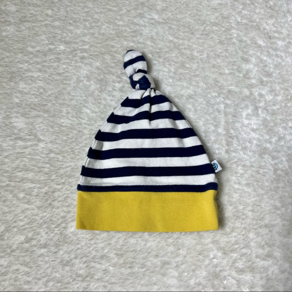 Purl Lamb Navy and White Striped Newborn Beanie Hat